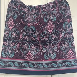 Talbots paisley A line skirt